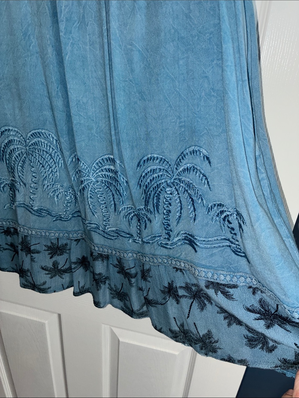 Raya Sun Sleeveless Dress, Size Small, Color is Denim Blue - Picture 3 of 8